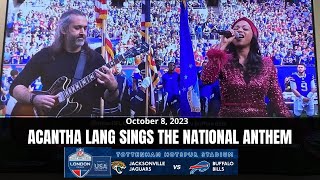 Acantha Lang Sings the National Anthem at Jacksonville Jaguars vs Buffalo Bills London Games [upl. by Kristofor]