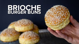 How to make Brioche Burger Buns BY HAND [upl. by Nyrhtak]