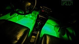 LEDGlow  4pc Green LED Interior Lights For Cars and Trucks [upl. by Ardnad]