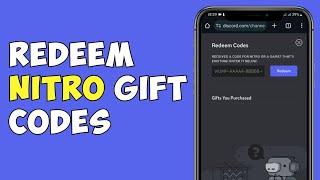 How To Redeem Nitro Gift Codes On Discord [upl. by Averil40]