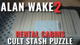 Alan Wake 2  Rental Cabins Cult Stash puzzle [upl. by Narej362]