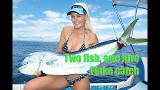 Two fish one lure  Fluke catch [upl. by Tierell]