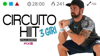 Esercizi Ad Alta Intensità Per Dimagrire La Pancia HIIT Brucia Grassi Total Body [upl. by Yk]