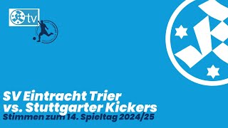 14 Spieltag Regionalliga Südwest 202425 Stimmen SV Eintracht Trier  Stuttgarter Kickers [upl. by Joslyn]