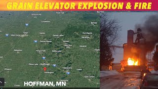 Grain Elevator Explosion amp Fire [upl. by Nerot542]