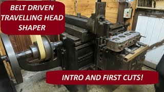 Running a 120 year old Travelling Head Shaper for the First Time  Belt Driven Machine Shop [upl. by Ynohtnaeoj]