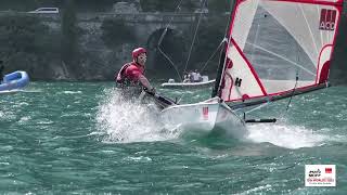 ACO 12th Musto Skiff Worlds 2023 at Lake Garda  best race clips so far [upl. by Milurd464]