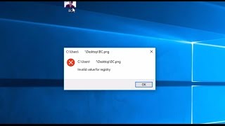 Windows 10 quotInvalid Value for Registryquot error  Fix [upl. by Dorian]