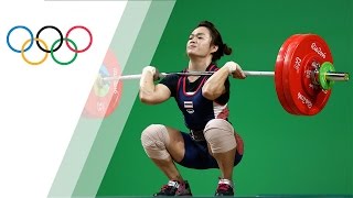 Thai weightlifter sets Olympic Record in Womens 58kg Weightlifting [upl. by Syd]