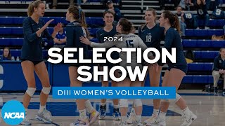 2024 NCAA DIII womens volleyball championship selection show [upl. by Noslen]