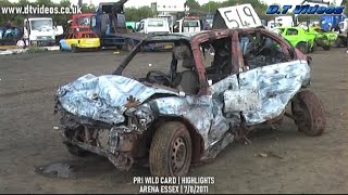 PRI Wildcard 2011  Banger Racing Highlights  Arena Essex Raceway [upl. by Eillod]