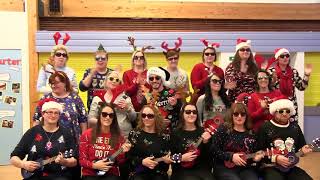 Addiewell and St Thomas Primary Schools staff sing Christmas Carols [upl. by Akiemat]