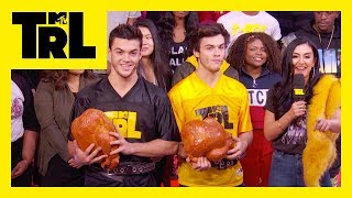 The Dolan Twins Play Turkey Touchdown  TRL [upl. by Adnawot]