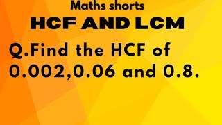 QFind the HCF of 0002006 and 08 [upl. by Ayotnom]