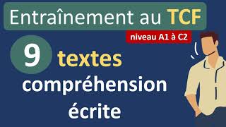 Entraînement TCF  compréhension écrite niveau A1 à C2 [upl. by Azral]