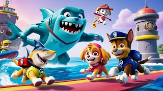 Paw Patrol Rescue Chase amp Skye But They meet Creepy Shark Man  Paw Patrol Cartoon Movie [upl. by Yziar]