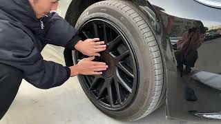 How to install wheel covers on Tesla Model 3 highland 2023 [upl. by Karli811]