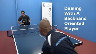 How To Deal With A Backhand Oriented Player  Table Tennis  PingSkills [upl. by Lrub239]