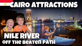 Kayaking and sailing on feluca boat with kids Less known attractions of Cairo [upl. by Rotce]