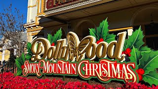 Family Tennessee Trip Day 1  Dollywoods Smoky Mountain Christmas 2021  Food Guide  Cold Night 🥶 [upl. by Hewie46]