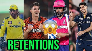 IPL Team Player Retentions2025 CSK GT KKR LSG RRPlayer Retentions  IPL Player Retentions News [upl. by Aerdnu]