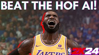 The BEGINNERS GUIDE TO BEATING the HALL OF FAME CPU in NBA 2K24 [upl. by Greenburg]