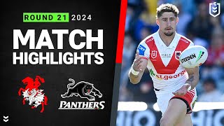 NRL 2024  Dragons v Panthers  Match Highlights [upl. by Erminia]