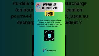 Permis CE  Fiche écrite 06 question 02 quiz questionnaire [upl. by Lustig]