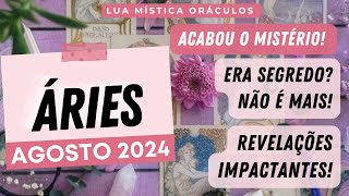 ÁRIES♈️ AGOSTO tarot 🔥 ACABOU O MISTÉRIO 🔥ERA SEGREDO NÃO É MAIS  REVELAÇÕES IMPACTANTES [upl. by Kaylee]