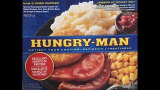 Swansons Ham amp Fried Chicken Hungry Man TV Dinner 2018 [upl. by Bayless]