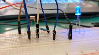 ESP32 Use LDRPhotoresistor to control LED [upl. by Naitsirhc]