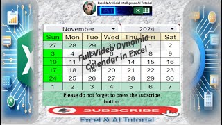 excel Create Dynamic calendar through Excel microsoftexcel microsoftoffice exceljobinterview [upl. by Idnar695]