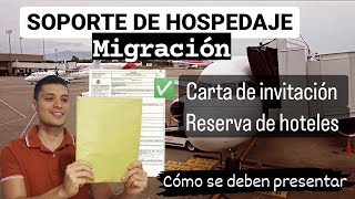 SOPORTE de HOSPEDAJE al pasar MIGRACIÓN ✈️ CARTA DE INVITACIÓN o RESERVA DE HOTEL [upl. by Nivra622]