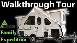 2020 Aliner Family Expedition Folding Trailer Walkthrough Tour [upl. by Aikemaj]