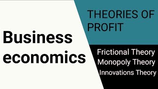 Theories of Profit  Business economics [upl. by Ursas]