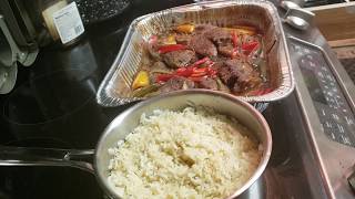 Pan friedBaked Filets with Veggies served over Seasoned Rice [upl. by Adyam189]