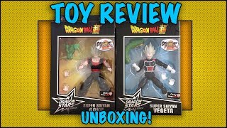 TOY REVIEW Unboxing Dragon Ball Super Dragon Stars Dragon FighterZ  GameStop Exclusives Figures [upl. by Frey]