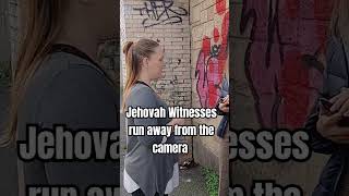 Jehovah Witnesses refuse to answer any questions and run away from the camera rome [upl. by Anul]