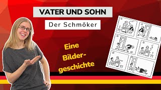 🌍 Day 180  Bildergeschichte Vater und Sohn  quotDer Schmökerquot  A2  German to Go [upl. by Moht]