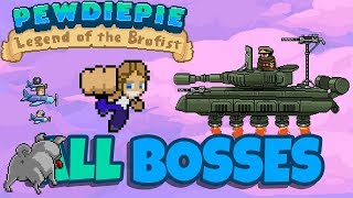 PewDiePie Legend of the Brofist  All Bosses  Ending [upl. by Ynettirb798]