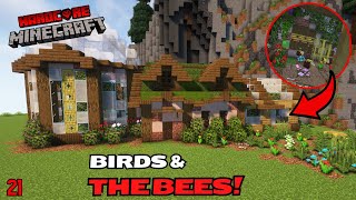 I built an AWESOME Bee Farm Greenhouse Minecraft 120 Hardcore Survival Lets Play [upl. by Brit]