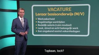 Vacature leraar basisonderwijs  RTL Z NIEUWS [upl. by Purvis629]