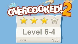 Overcooked 2 Level 64 4 stars 2 player Coop [upl. by Ayekim]