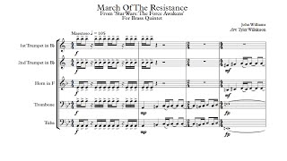 Star Wars TFA March Of The Resistance Brass Quintet [upl. by Clarey354]