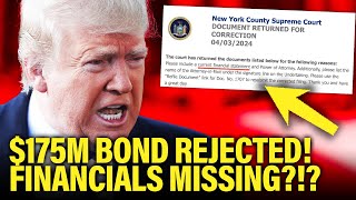 Wow Court Suddenly REJECTS Trump’s Bond [upl. by Harley]