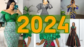 2024🔥😲Newly Discovered Unique Ankara Long Gown Styles 4Cute Ladies🔥Hot and treanding best style [upl. by Akenihs]