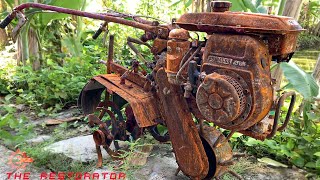 Restoration SHIBAURA TILLER Vintage  Restore Tiller Rusty [upl. by Larry]