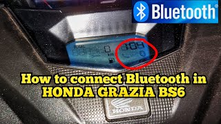 How to connect bluetooth in Honda grazia bs6 receive calls and messages [upl. by Behl630]