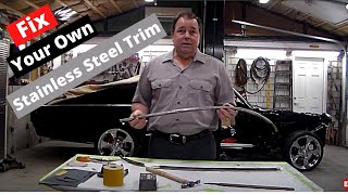 How To Repairing Stainless Steel Trim Repair Dings amp Dents Sand amp Polish to Chrome like finish [upl. by Bonnes]