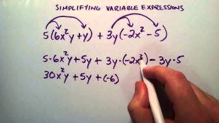 Simplifying Variable Expressions  Example 2  Intermediate Algebra  Lesson 25 [upl. by Nauqram]